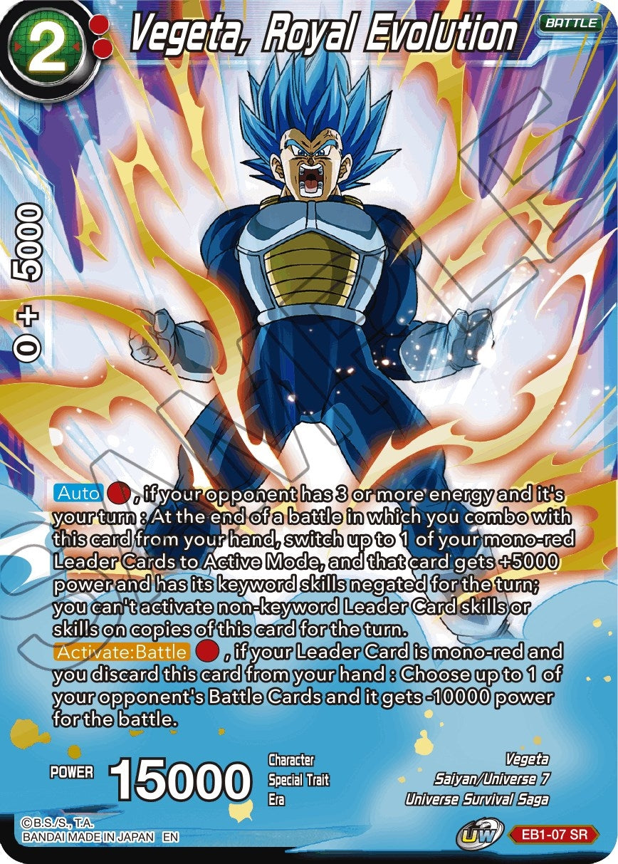 Image for Vegeta, Royal Evolution (EB1-07) (EB-01) - Dragon Ball Super: Masters