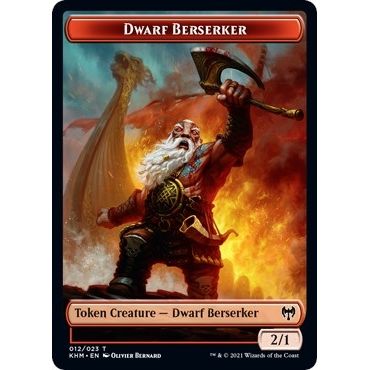 Image for Dwarf Berserker // Giant Wizard Double-Sided Token (12 // 6) (KHM) - Magic: The Gathering