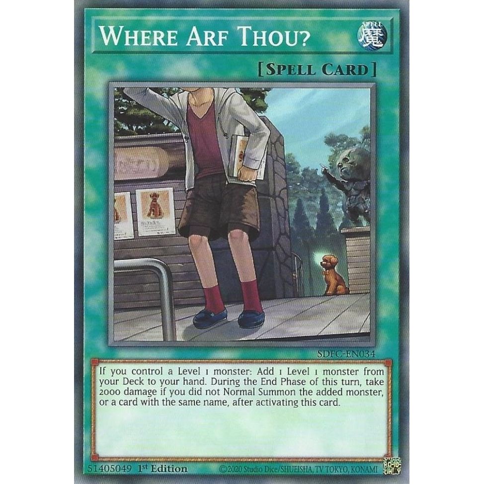 Image for Where Arf Thou? (SDFC-EN034) (SDFC) - YuGiOh