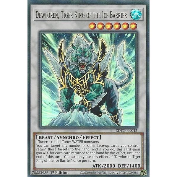Image for Dewloren, Tiger King of the Ice Barrier (SDFC-EN042) (SDFC) - YuGiOh