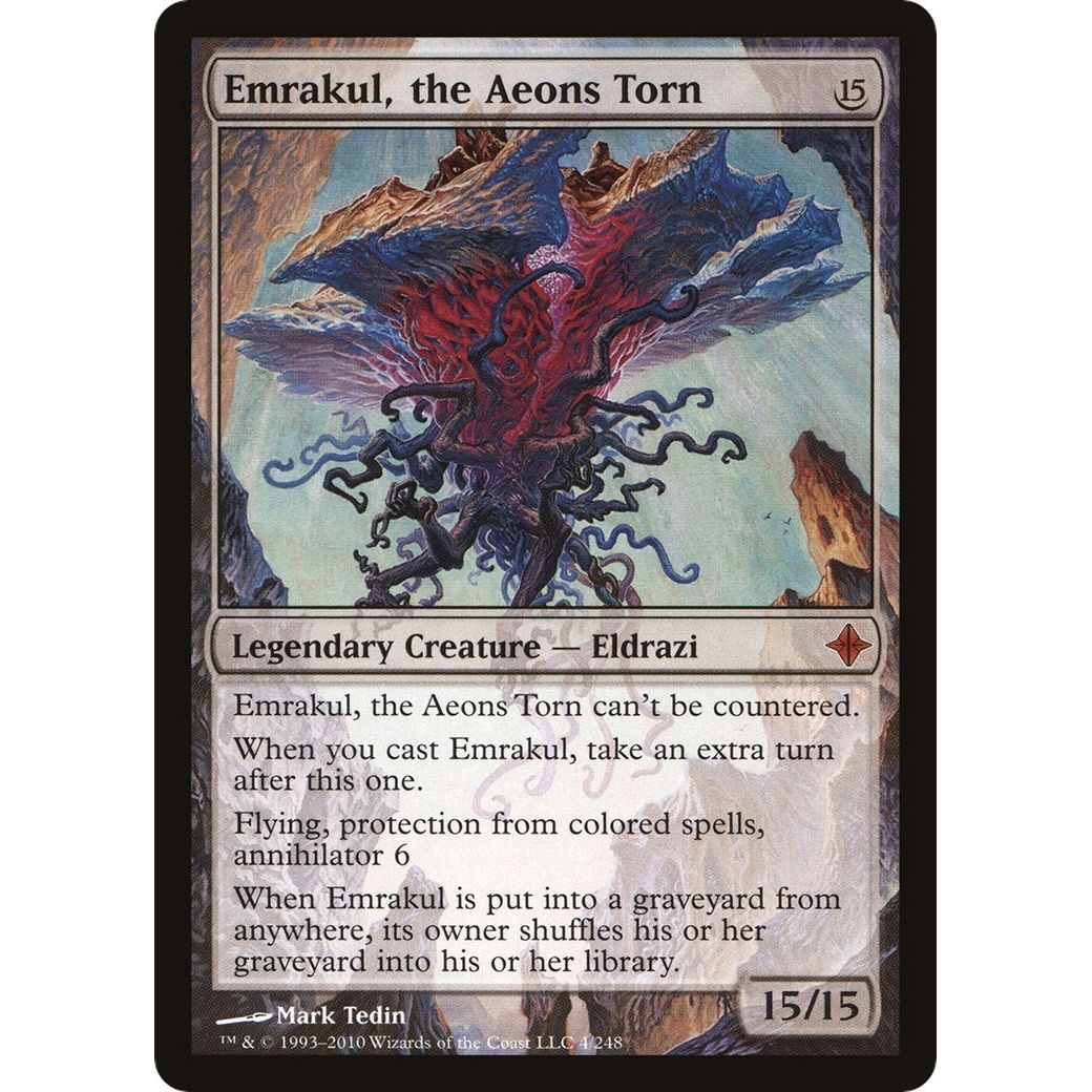 Image for Emrakul, the Aeons Torn (Rise of the Eldrazi) (4) (OVER) - Magic: The Gathering