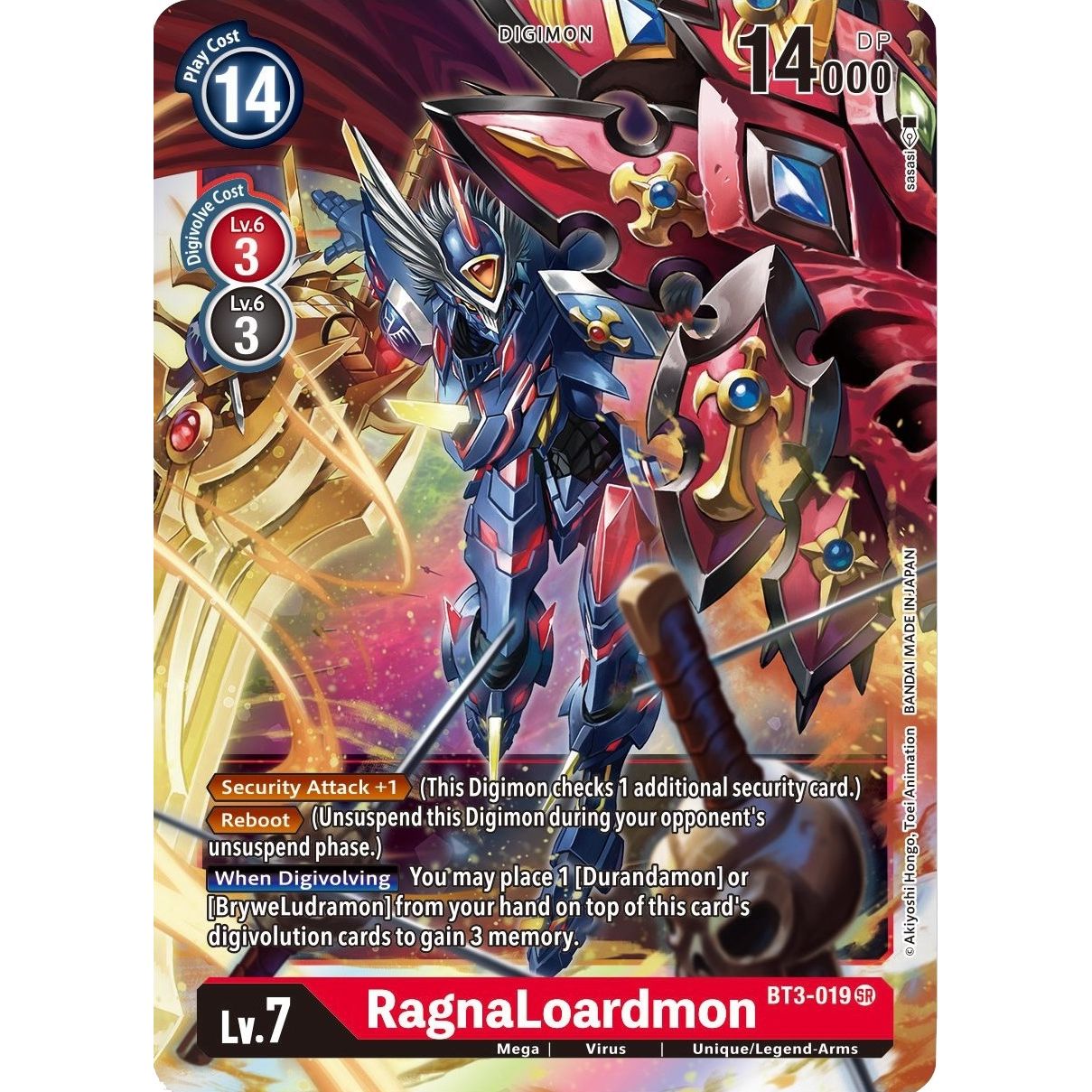 Image for RagnaLoardmon (BT3-019 SR) (BT01-03B) - Digimon Card Game