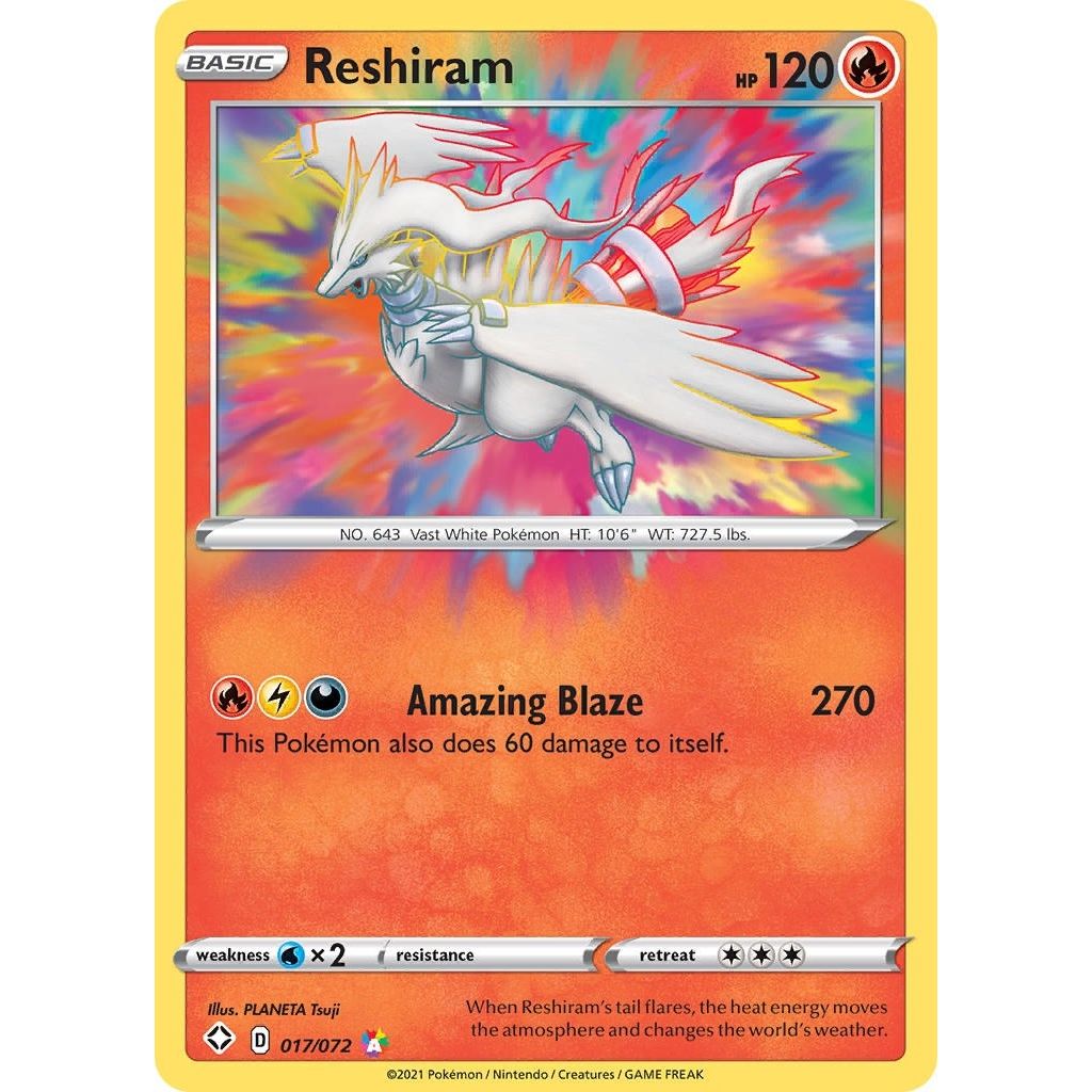 Image for Reshiram (017/072) (SHF) - Pokemon