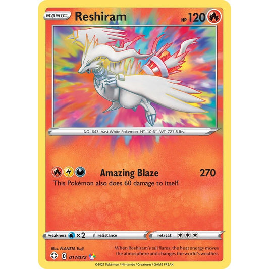 Image for Reshiram (017/072) (SHF) - Pokemon