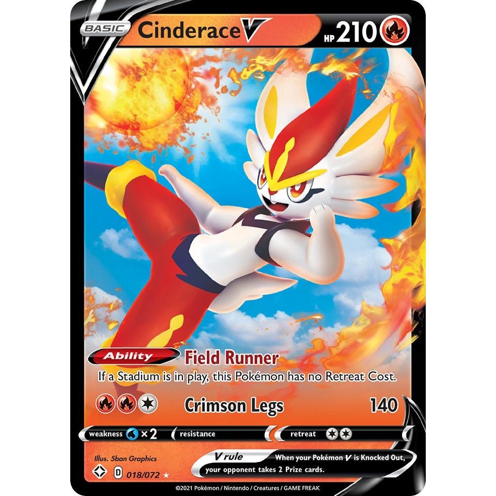 Image for Cinderace V (018/072) (SHF) - Pokemon