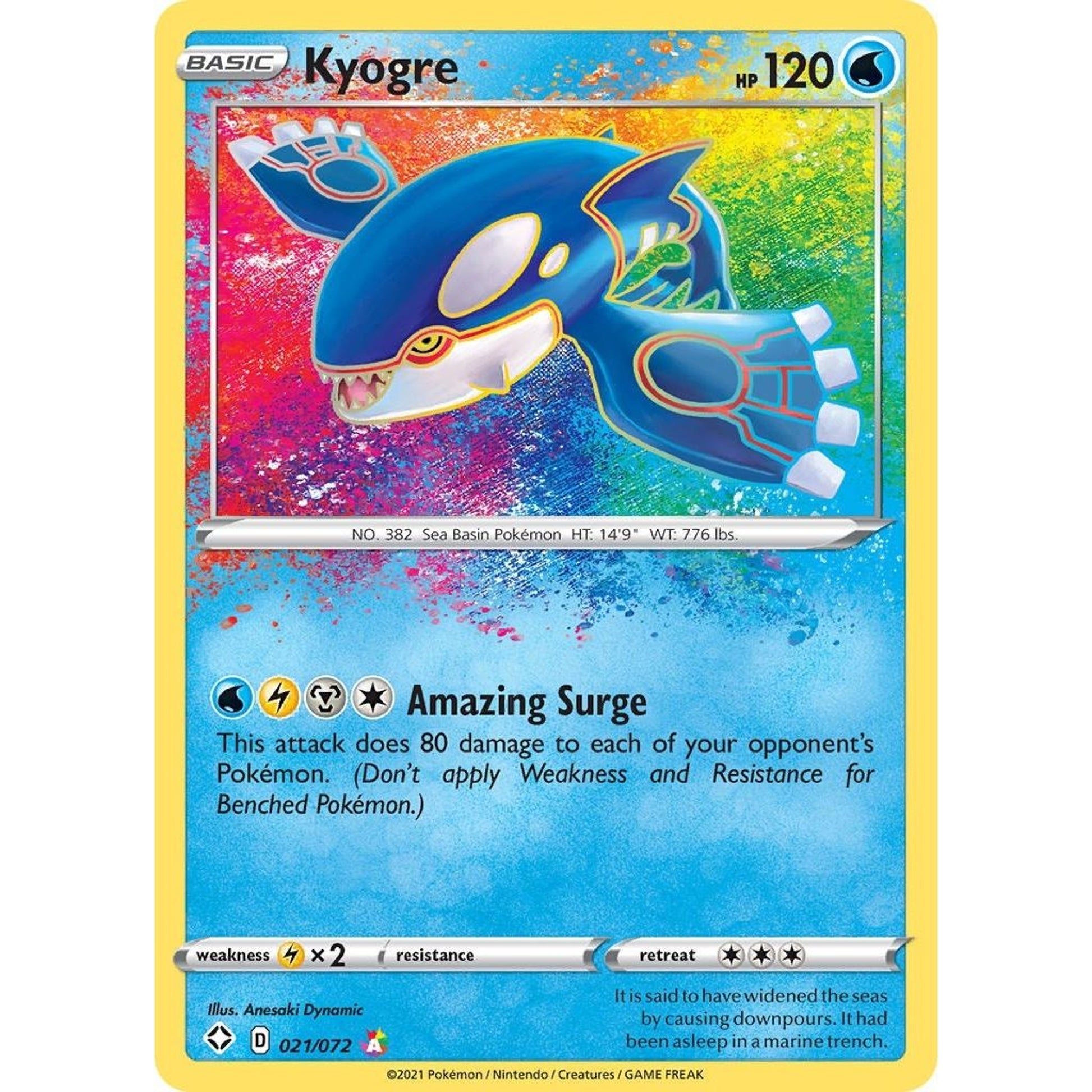 Image for Kyogre (021/072) (SHF) - Pokemon