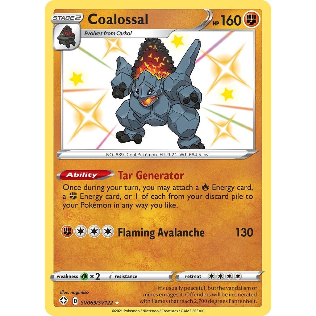 Image for Coalossal (SV069/SV122) (SHFSV) - Pokemon