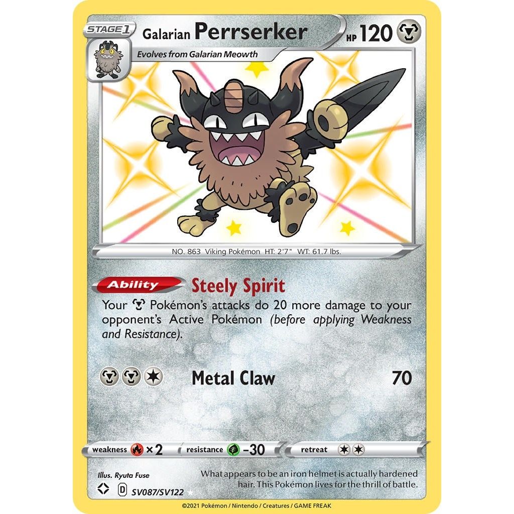 Image for Galarian Perrserker (SV087/SV122) (SHFSV) - Pokemon