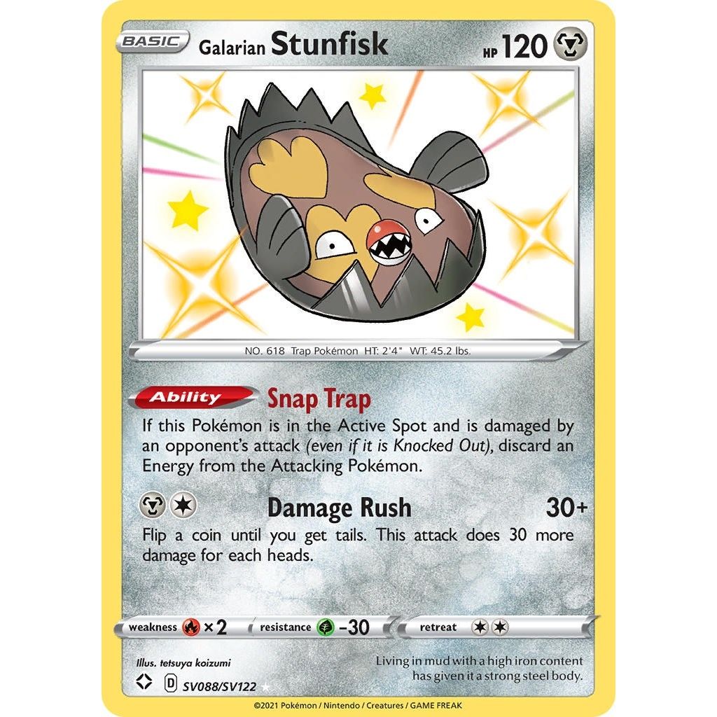 Image for Galarian Stunfisk (SV088/SV122) (SHFSV) - Pokemon