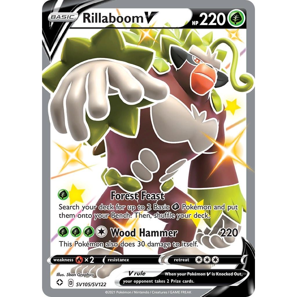 Image for Rillaboom V (SV105/SV122) (SHFSV) - Pokemon
