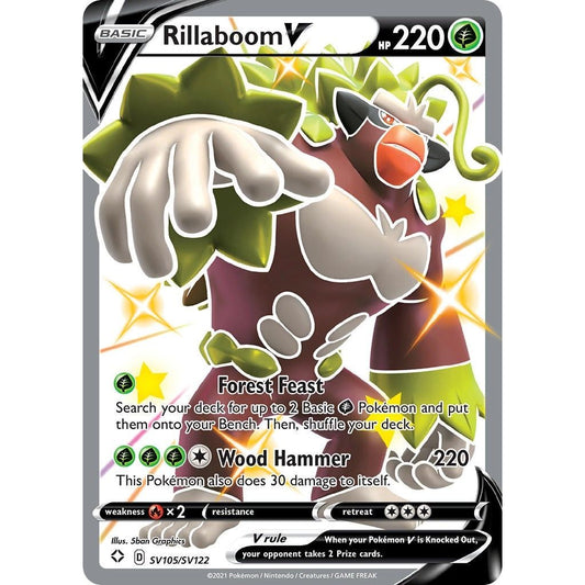 Image for Rillaboom V (SV105/SV122) (SHFSV) - Pokemon