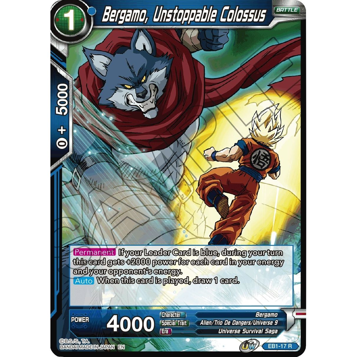 Image for Bergamo, Unstoppable Colossus (EB1-17) (EB-01) - Dragon Ball Super: Masters