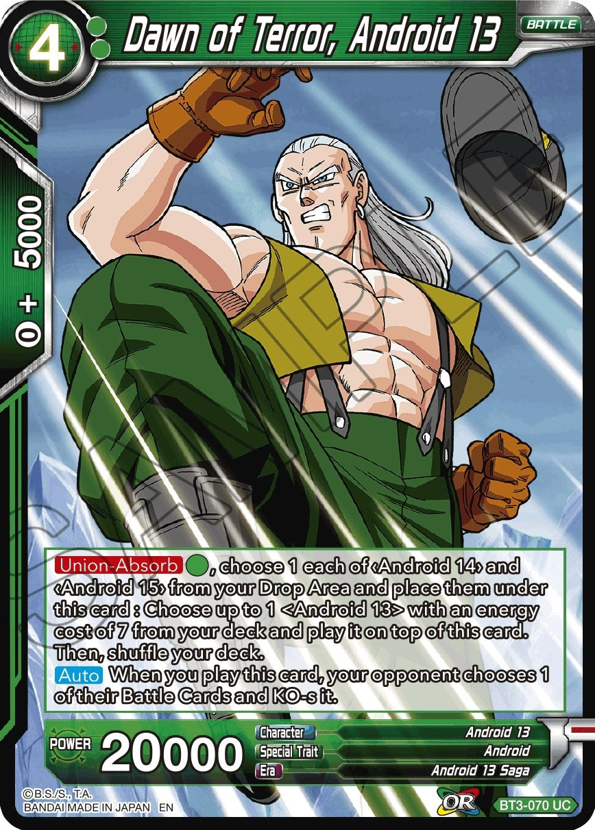 Image for Dawn of Terror, Android 13 (Reprint) (BT3-070) (EB-01) - Dragon Ball Super: Masters
