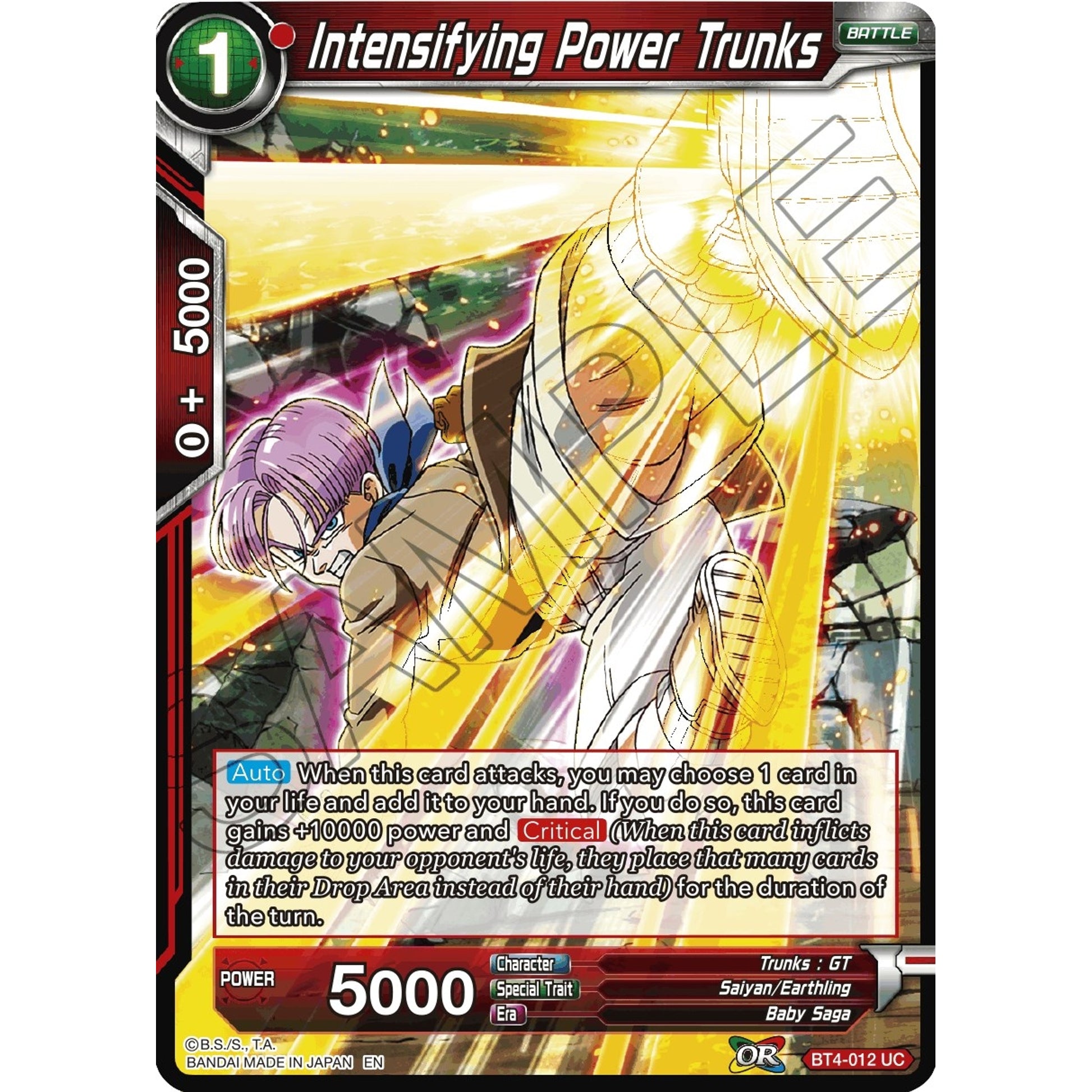 Image for Intensifying Power Trunks (Reprint) (BT4-012) (EB-01) - Dragon Ball Super: Masters