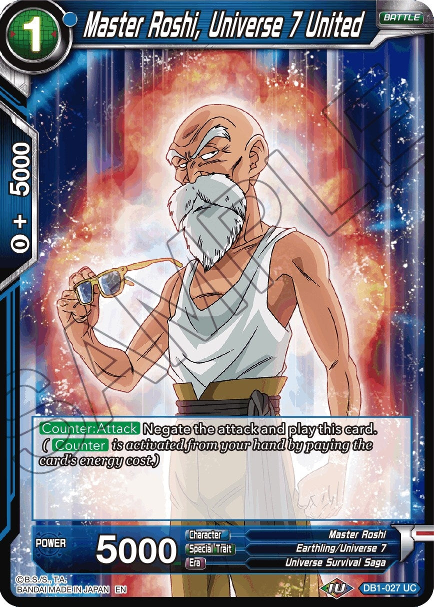 Image for Master Roshi, Universe 7 United (Reprint) (DB1-027) (EB-01) - Dragon Ball Super: Masters