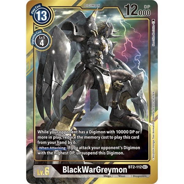 Image for BlackWarGreymon (Alternate Art) (BT2-112 SEC) (BT01-03B) - Digimon Card Game