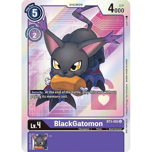 Image for BlackGatomon (Box Topper) (BT3-082 U) (BT01-03B) - Digimon Card Game