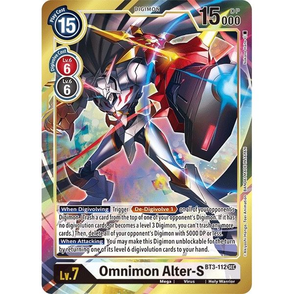 Image for Omnimon Alter-S (Secret Rare) (Alternate Art) (BT3-112 SEC) (BT01-03B) - Digimon Card Game
