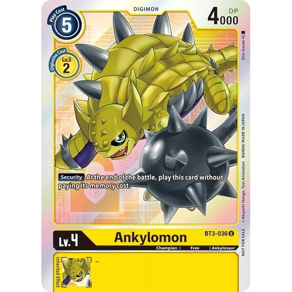 Image for Ankylomon (Box Topper) (BT3-036 U) (BT01-03B) - Digimon Card Game