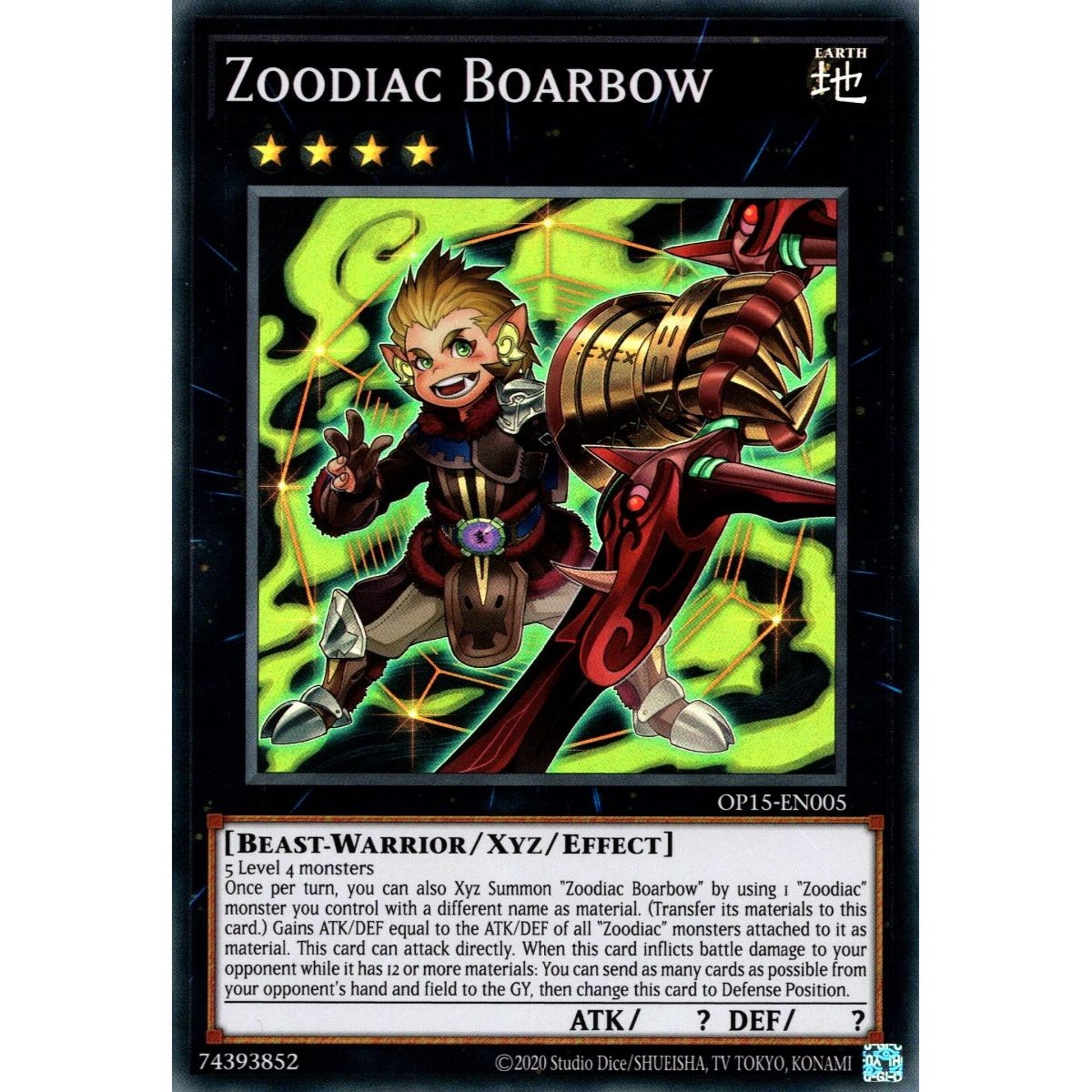 Image for Zoodiac Boarbow (OP15-EN005) (OP15) - YuGiOh