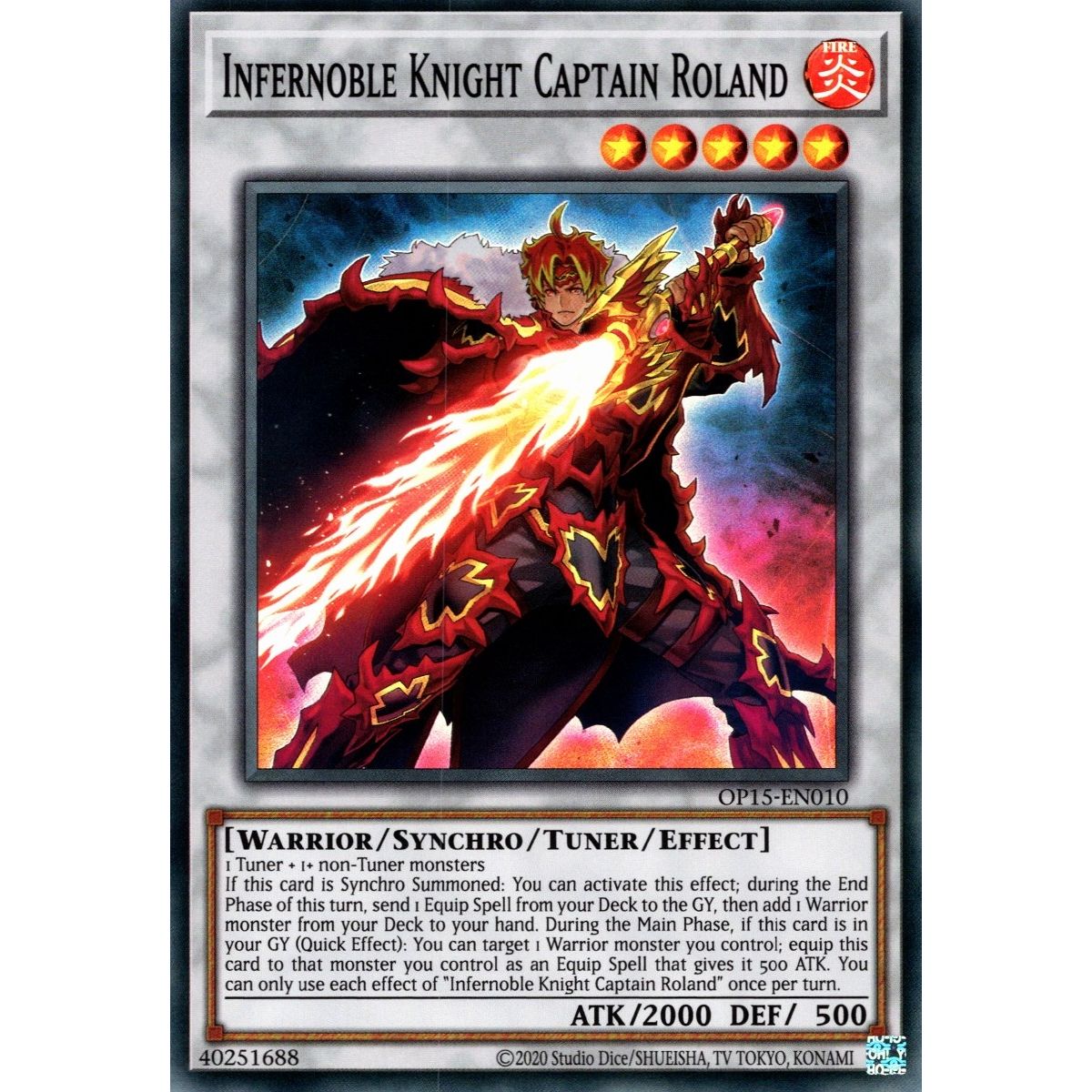 Image for Infernoble Knight Captain Roland (OP15-EN010) (OP15) - YuGiOh