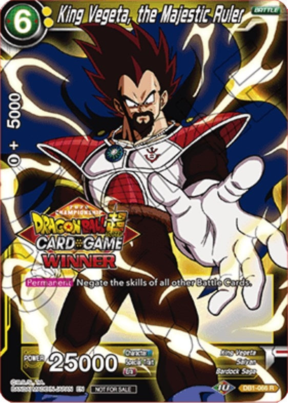 Image for King Vegeta, the Majestic Ruler (Winner Stamped) (DB1-066) (TPR) - Dragon Ball Super: Masters