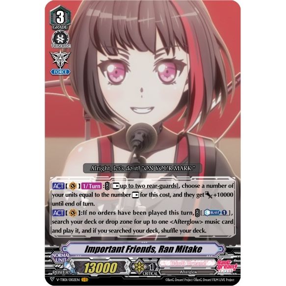 Image for Important Friends, Ran Mitake (V-TB01/002EN) (V-TB01) - Cardfight Vanguard