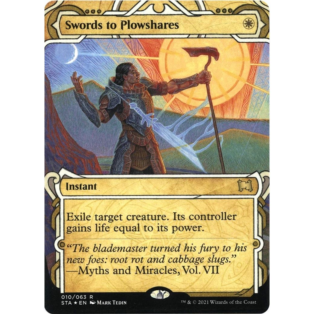 Image for Swords to Plowshares (Foil Etched) (10) (STA) - Magic: The Gathering