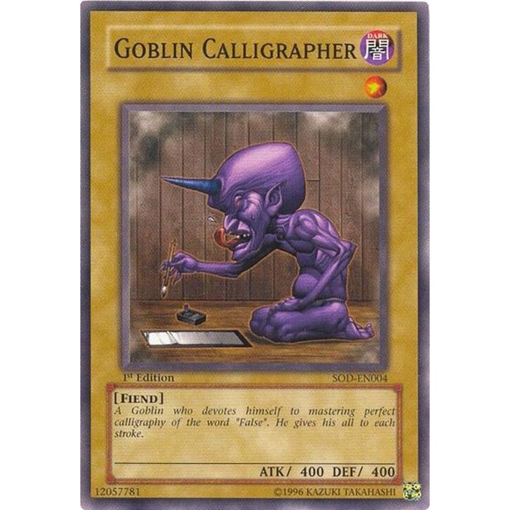 Image for Goblin Calligrapher (SOD-EN004) (SOD) - YuGiOh