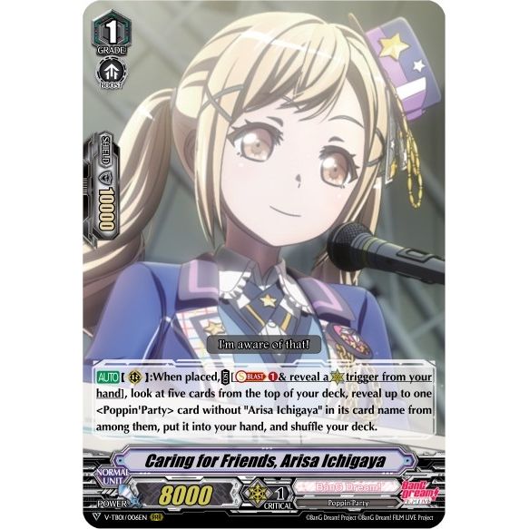 Image for Caring for Friends, Arisa Ichigaya (V-TB01/006EN) (V-TB01) - Cardfight Vanguard