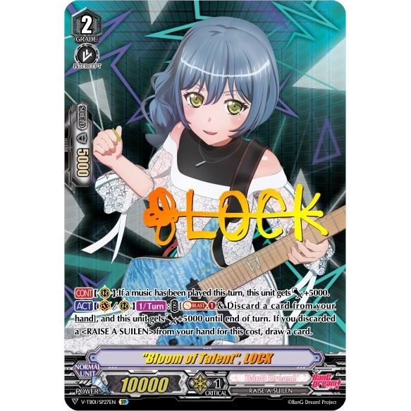 Image for "Bloom of Talent", LOCK (SP) (V-TB01/SP27EN) (V-TB01) - Cardfight Vanguard