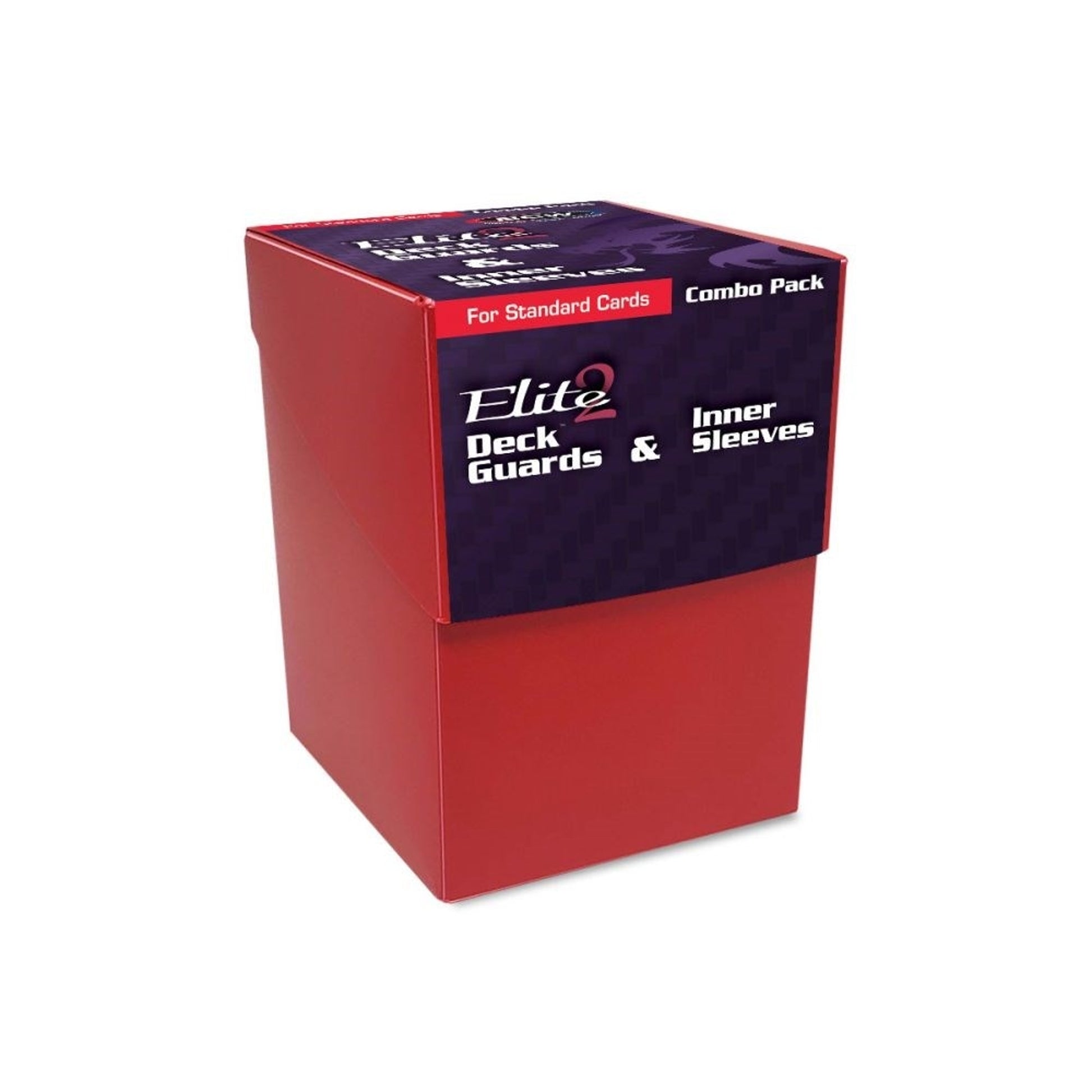 Image for Elite2 Deck Guards & Inner Sleeves Combo Pack - Glossy Standard - Red (100-Pack) - Card Sleeves