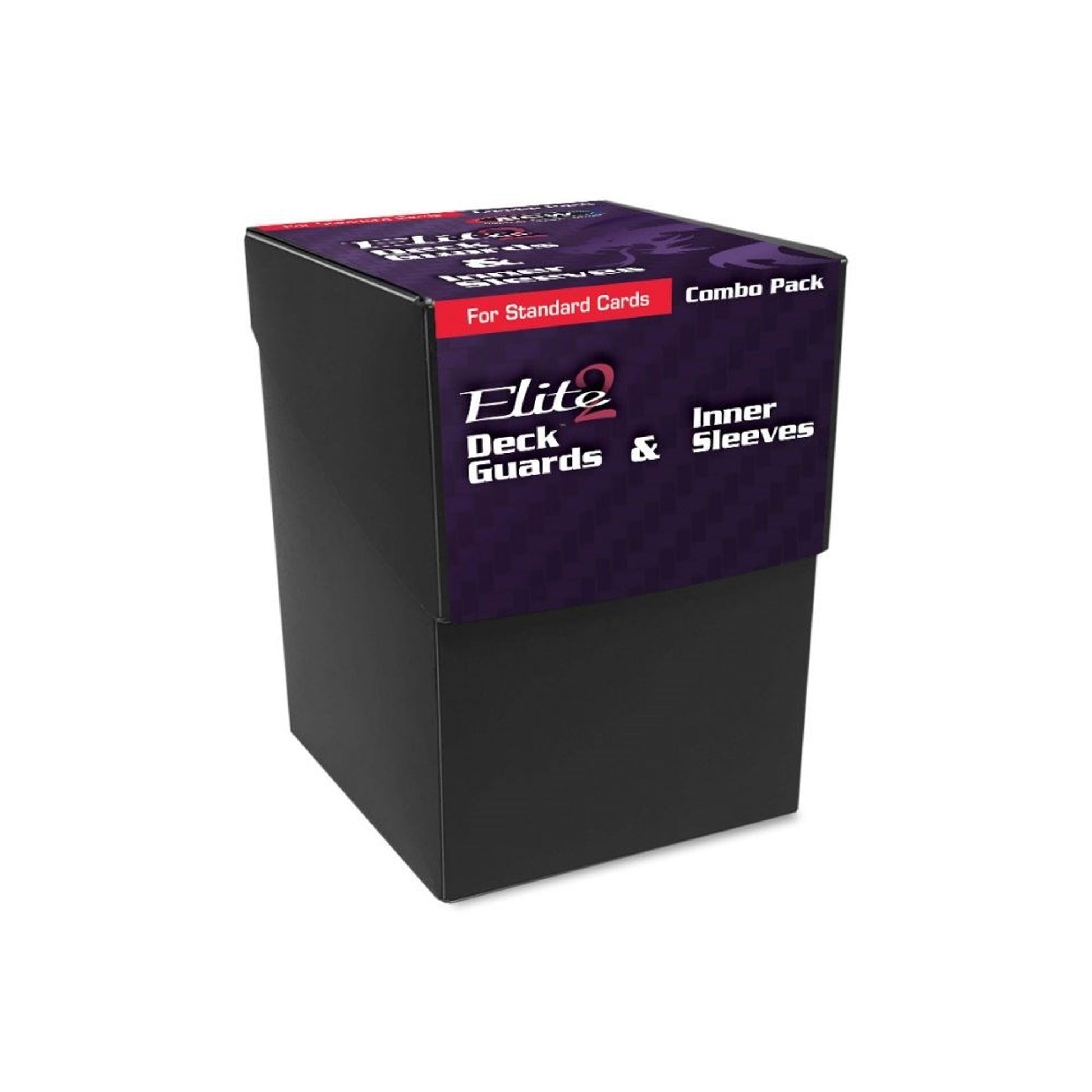 Image for Elite2 Deck Guards & Inner Sleeves Combo Pack - Glossy Standard - Black (100-Pack) - Card Sleeves