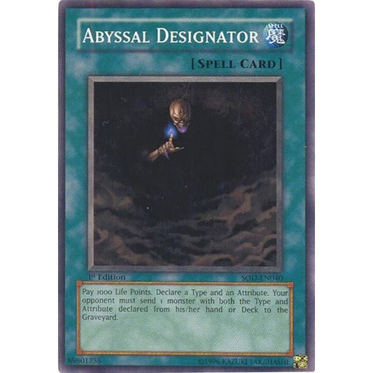 Image for Abyssal Designator (SOD-EN040) (SOD) - YuGiOh
