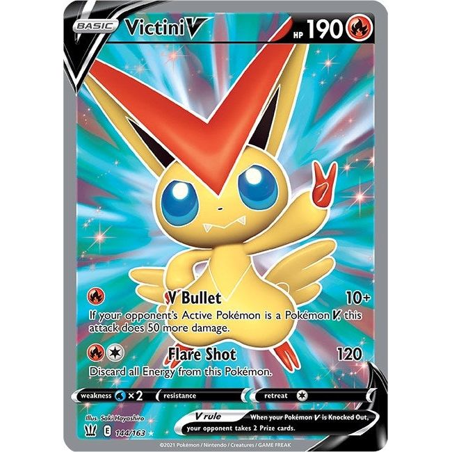 Image for Victini V (Full Art) (144/163) (SWSH05) - Pokemon