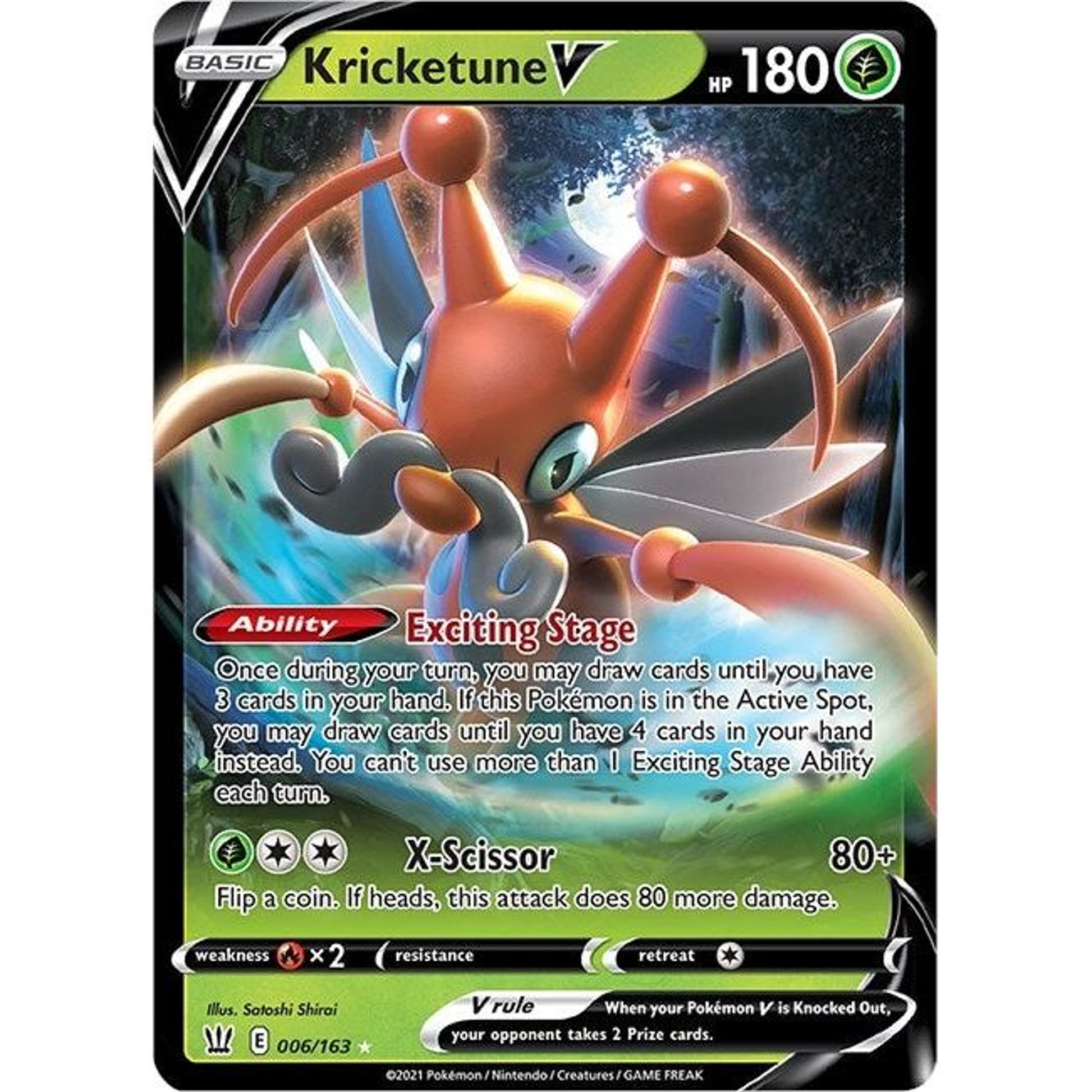 Image for Kricketune V (006/163) (SWSH05) - Pokemon