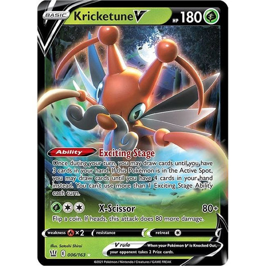 Image for Kricketune V (006/163) (SWSH05) - Pokemon