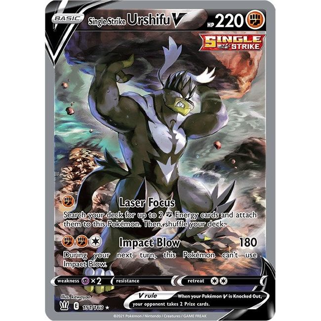 Image for Single Strike Urshifu V (Alternate Full Art) (151/163) (SWSH05) - Pokemon
