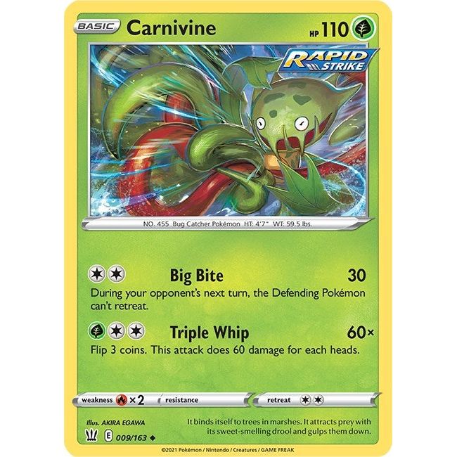 Image for Carnivine (009/163) (SWSH05) - Pokemon