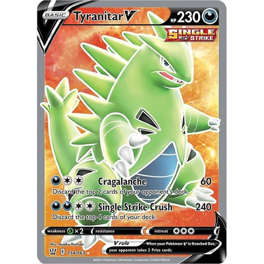 Image for Tyranitar V (Full Art) (154/163) (SWSH05) - Pokemon
