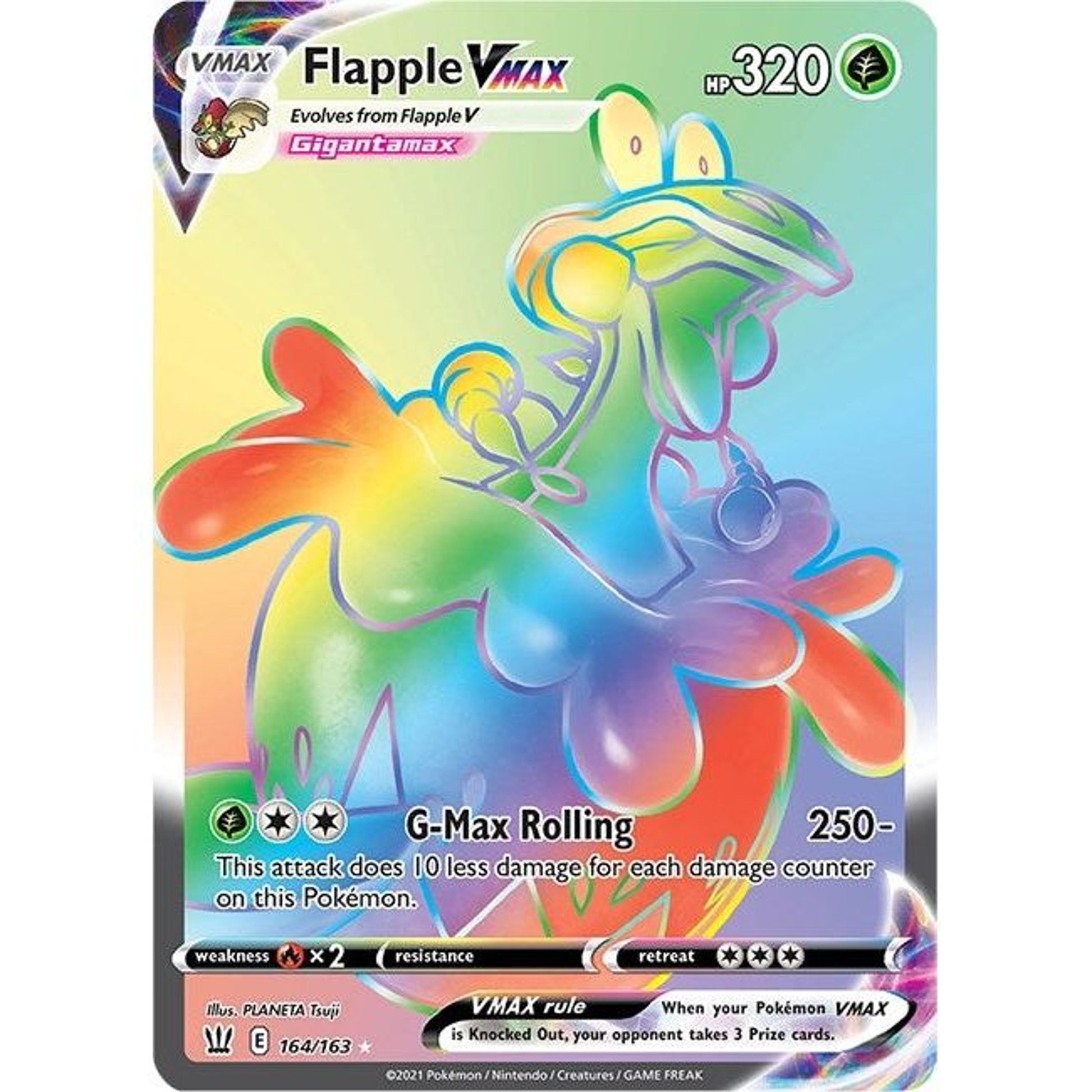 Image for Flapple VMAX (Secret) (164/163) (SWSH05) - Pokemon