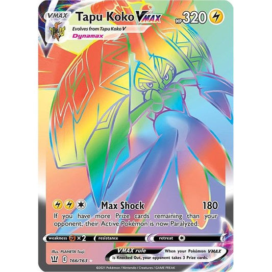 Image for Tapu Koko VMAX (Secret) (166/163) (SWSH05) - Pokemon