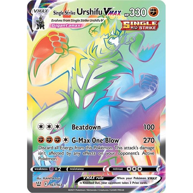 Image for Single Strike Urshifu VMAX (Secret) (167/163) (SWSH05) - Pokemon
