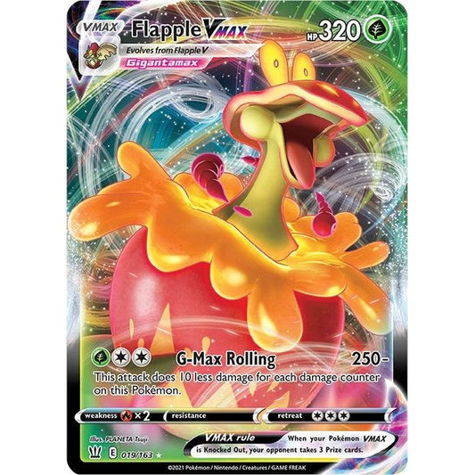 Image for Flapple VMAX (019/163) (SWSH05) - Pokemon