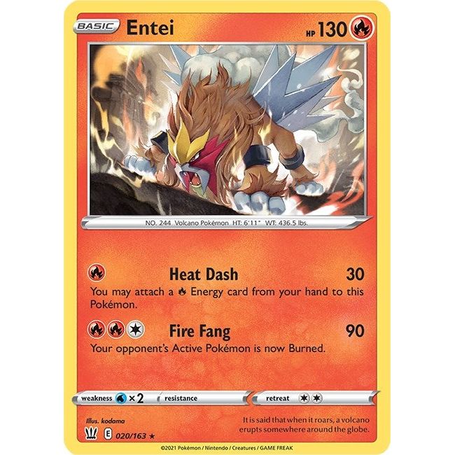 Image for Entei (020/163) (SWSH05) - Pokemon