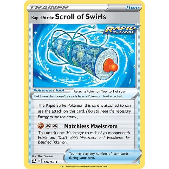 Image for Rapid Strike Scroll of Swirls (131/163) (SWSH05) - Pokemon