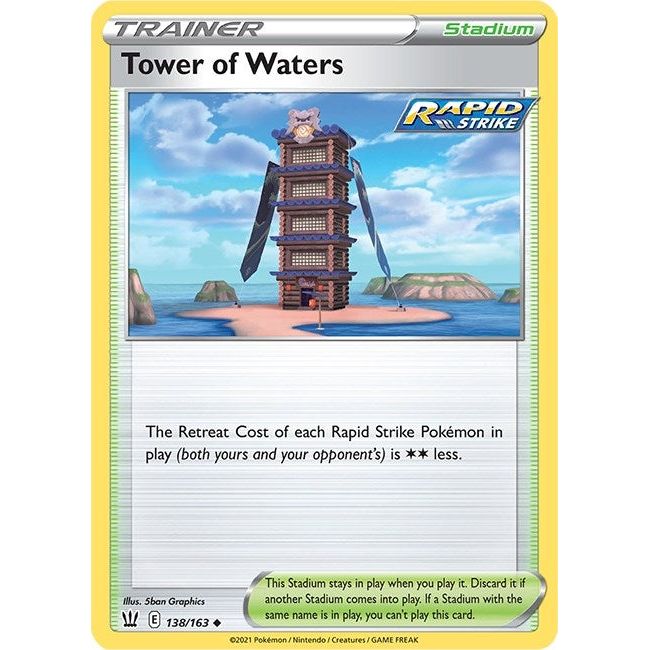 Image for Tower of Waters (138/163) (SWSH05) - Pokemon