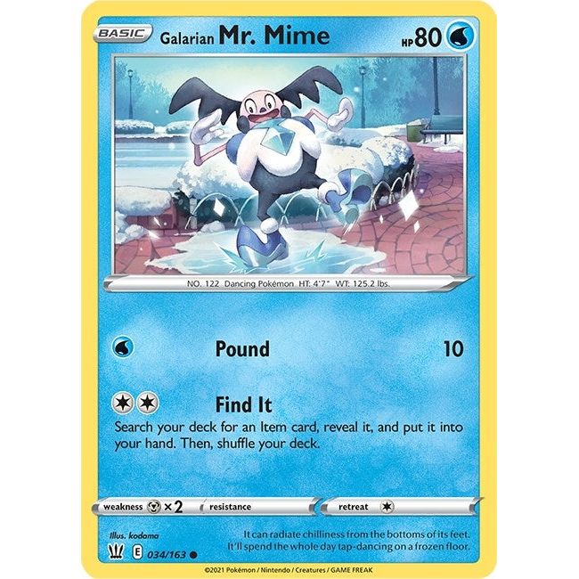 Image for Galarian Mr. Mime (034/163) (SWSH05) - Pokemon
