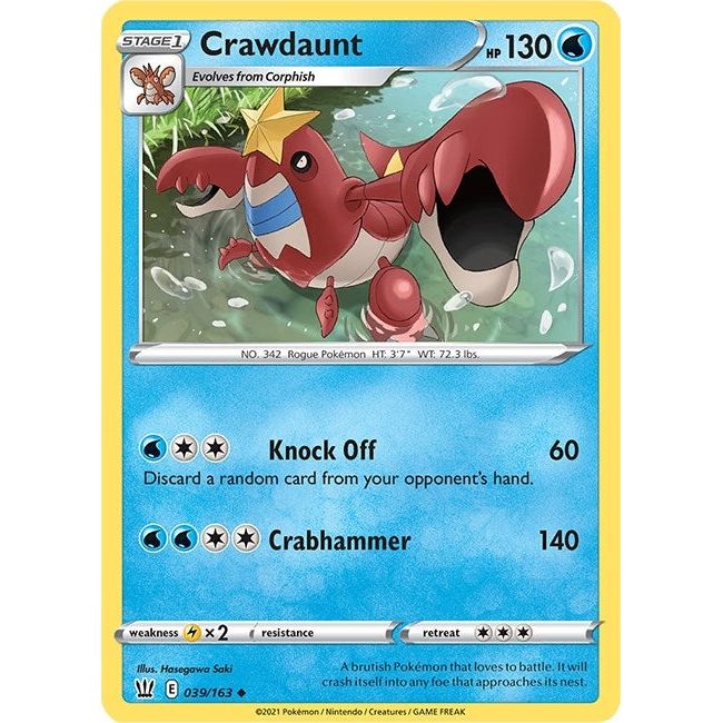 Image for Crawdaunt (039/163) (SWSH05) - Pokemon