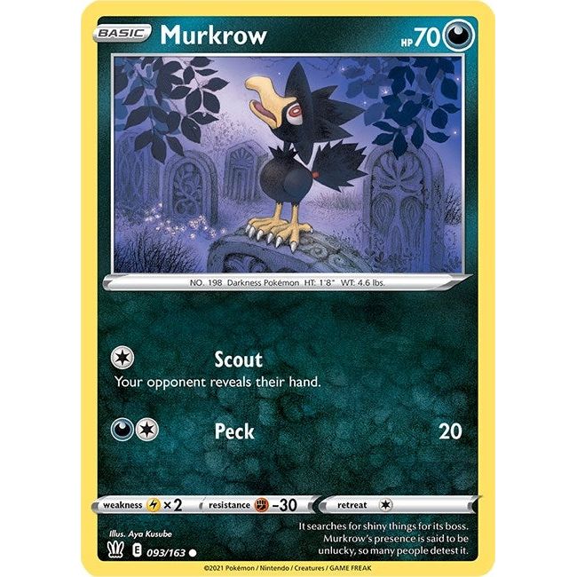 Image for Murkrow (093/163) (SWSH05) - Pokemon